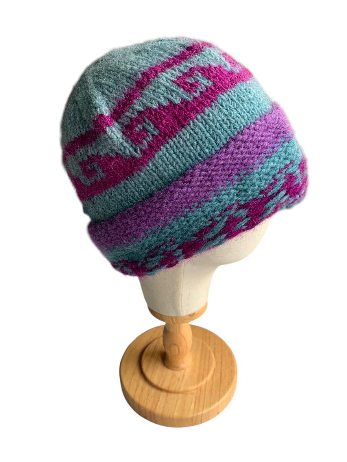 Japanese Brand × Kapital × Vintage Knitted Crochet Wool Winter Sessions Rare Desgn Big Hats Size ONE SIZE - 8 Thumbnail
