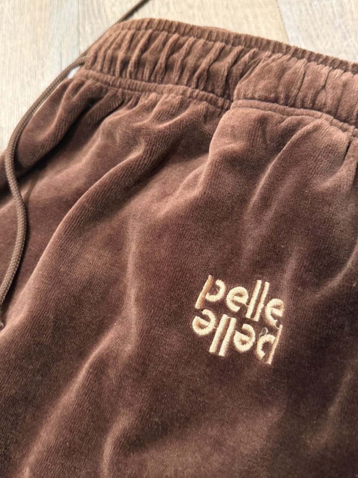 Pelle Pelle Vintage Pelle Pelle Brown Velour Track Pants size 2XL Size US 40 / EU 56 - 2 Thumbnail