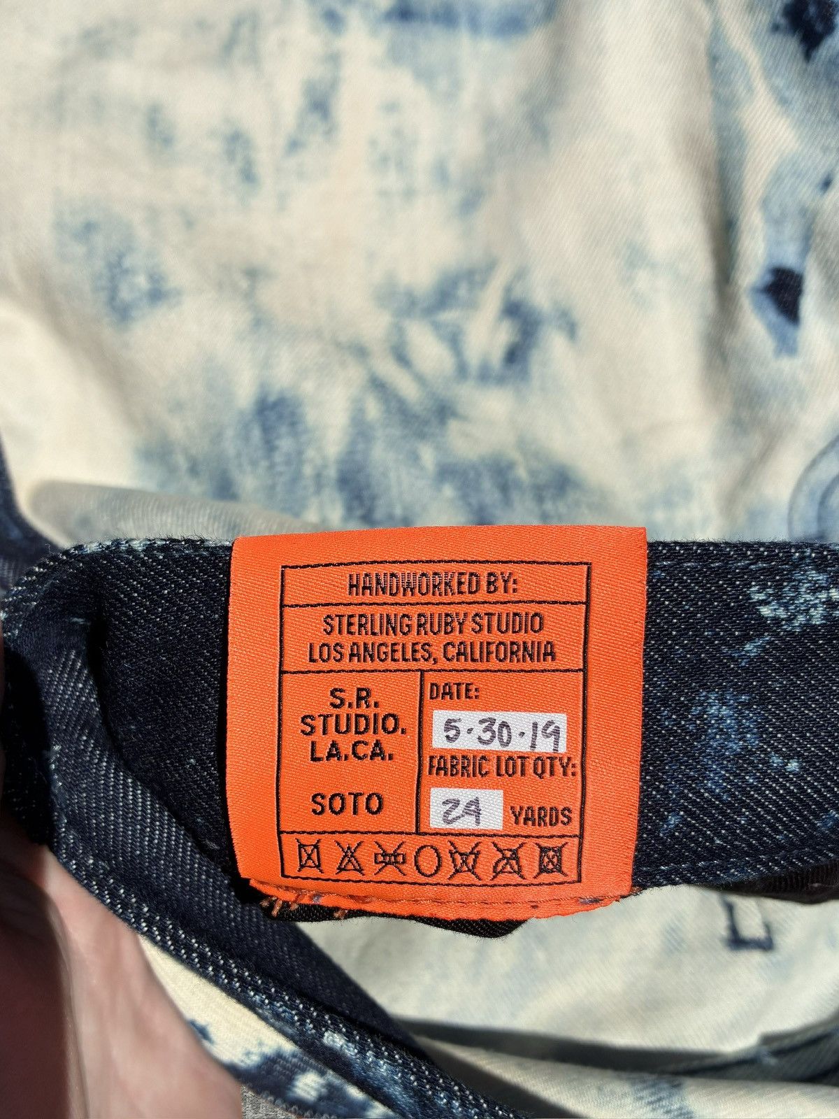 Sterling Ruby Sr Sterling Ruby Studio Hand Bleached Soto Indigo denim Size US 30 / EU 46 - 5 Thumbnail
