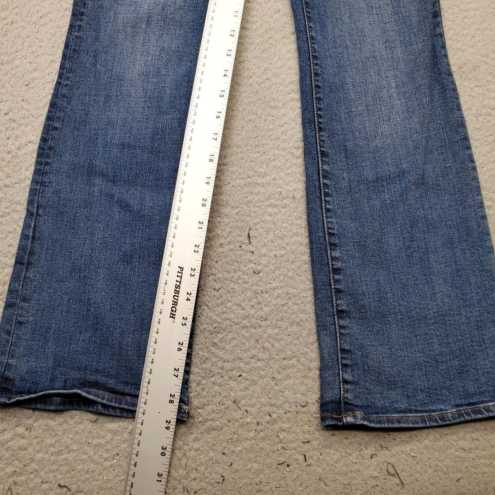 Lucky Brand Lucky Brand Jeans Women's 6 Bootcut Denim Blue 28.75" Inseam 5-Pocket Stretch Regular Size 6/28 Whiskered Vintage: No Size 28" / US 6 / IT 42 - 4 Thumbnail