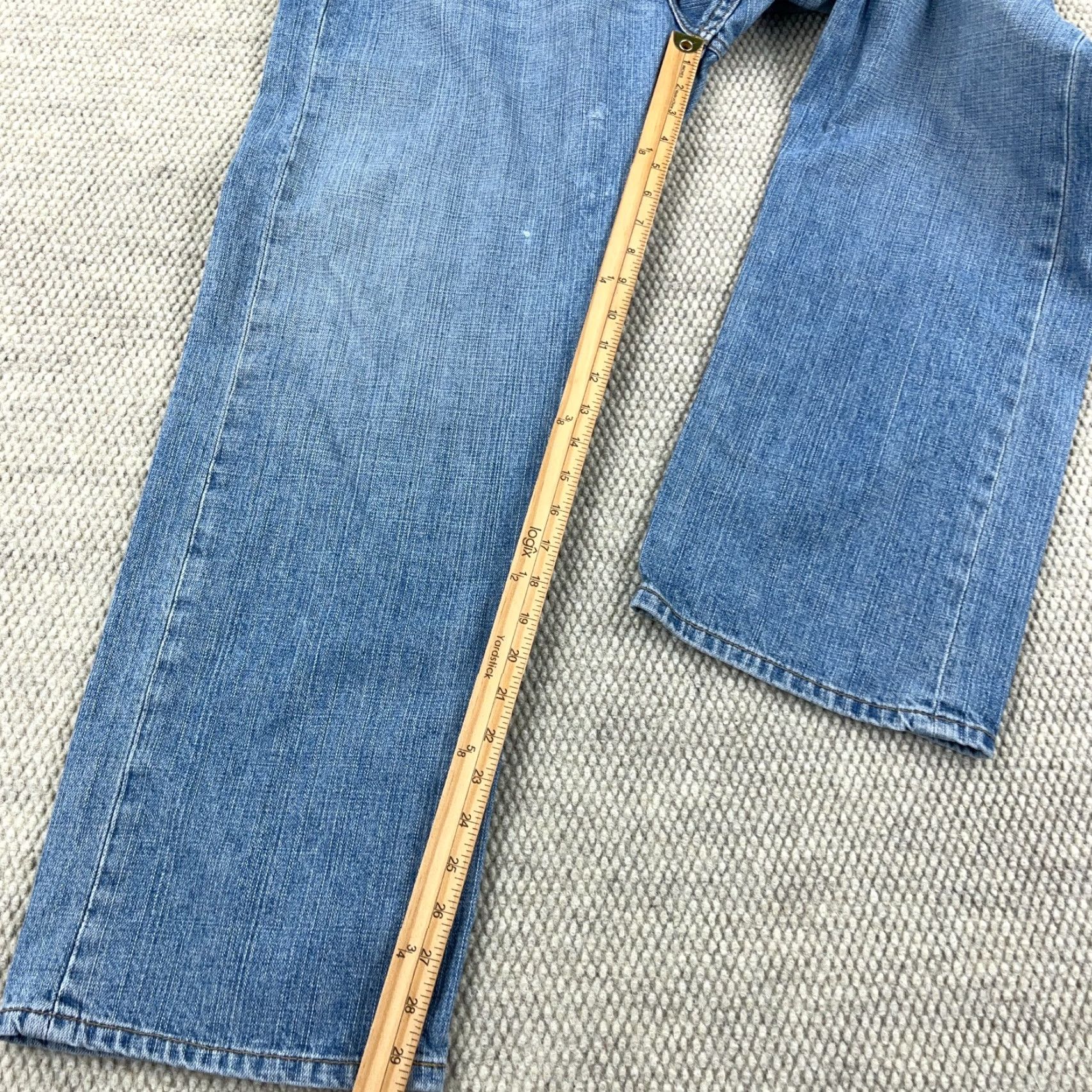 Levi's Levi's 569 Jeans Men 38x30 Straight Loose Fit Medium Wash Distressed Streetwear Blue Size US 38 / EU 54 - 6 Thumbnail