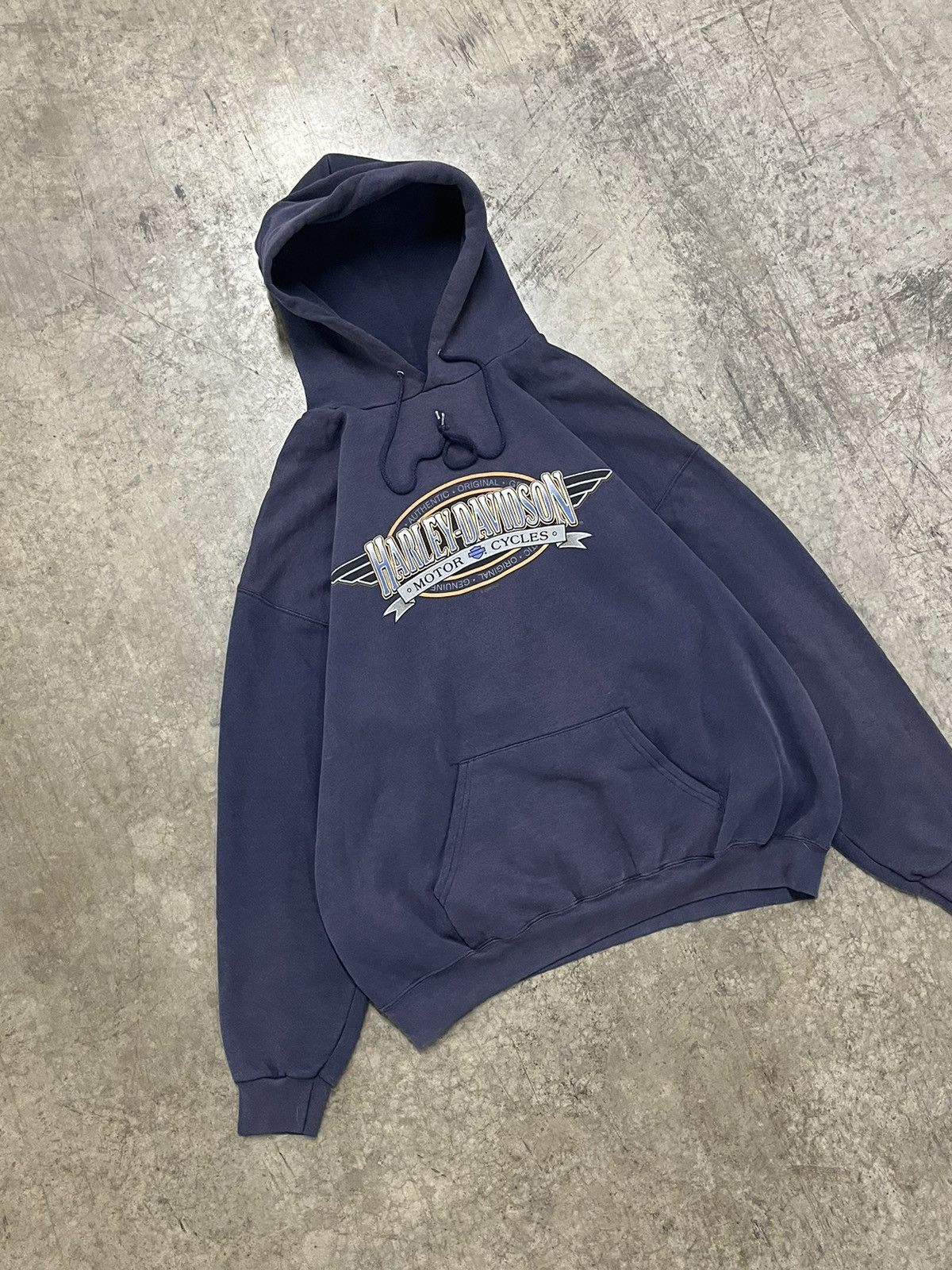 Harley Davidson × Vintage Harley Davidson vintage y2k hoodie hype boxy streetwear Size US L / EU 52-54 / 3 - 2 Thumbnail