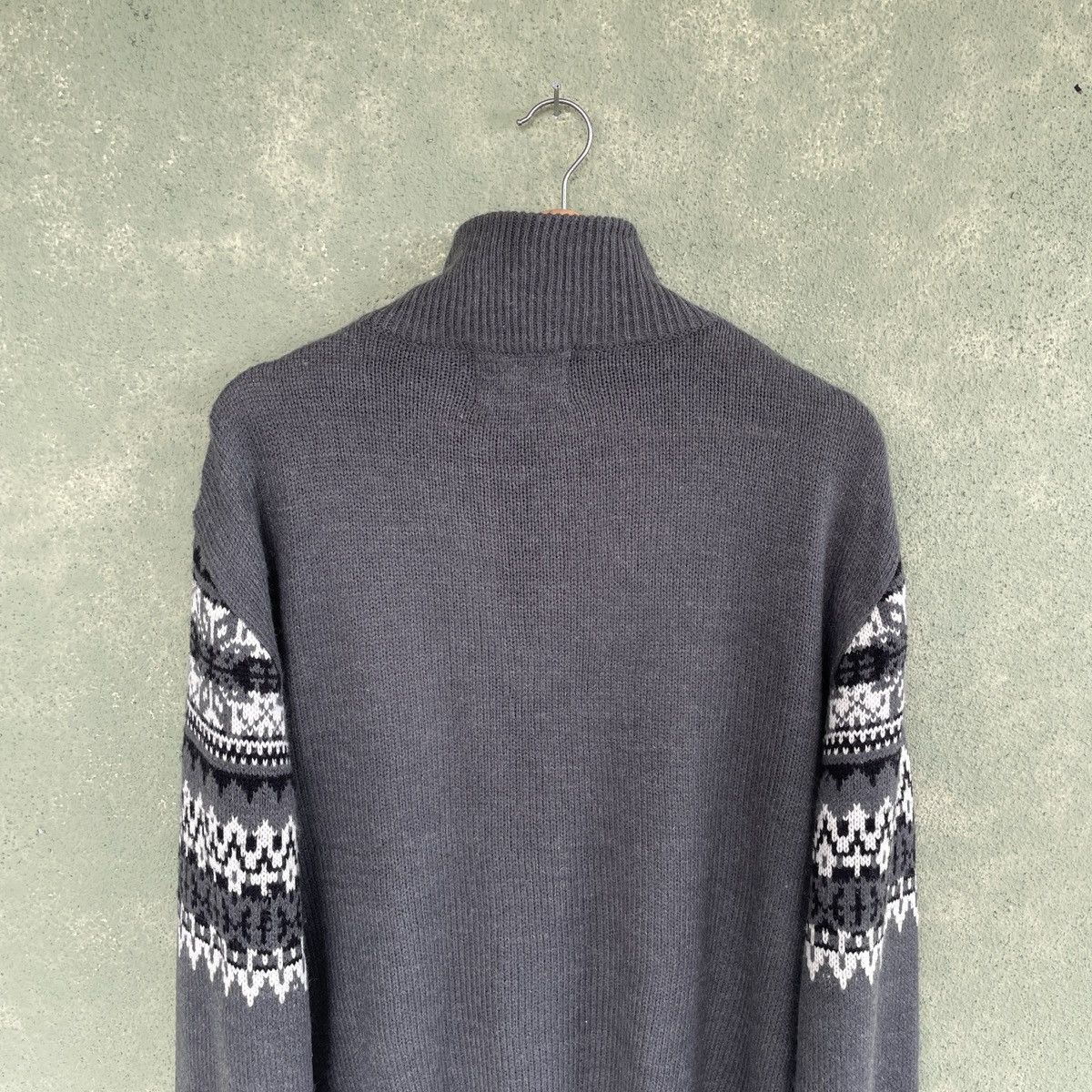 Homespun Knitwear × Japanese Brand Vintage Japanese HalfZip Knitwear Sweater Jumper Size US L / EU 52-54 / 3 - 8 Thumbnail