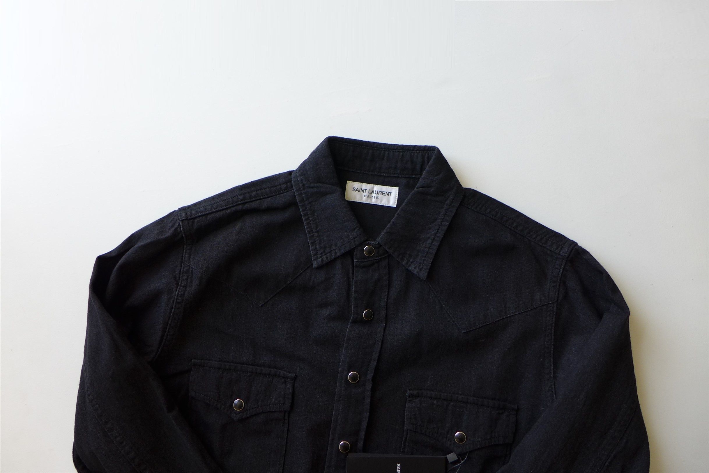 Saint Laurent Paris Saint Laurent Western Shirt - Black Denim Size US S / EU 44-46 / 1 - 9 Thumbnail