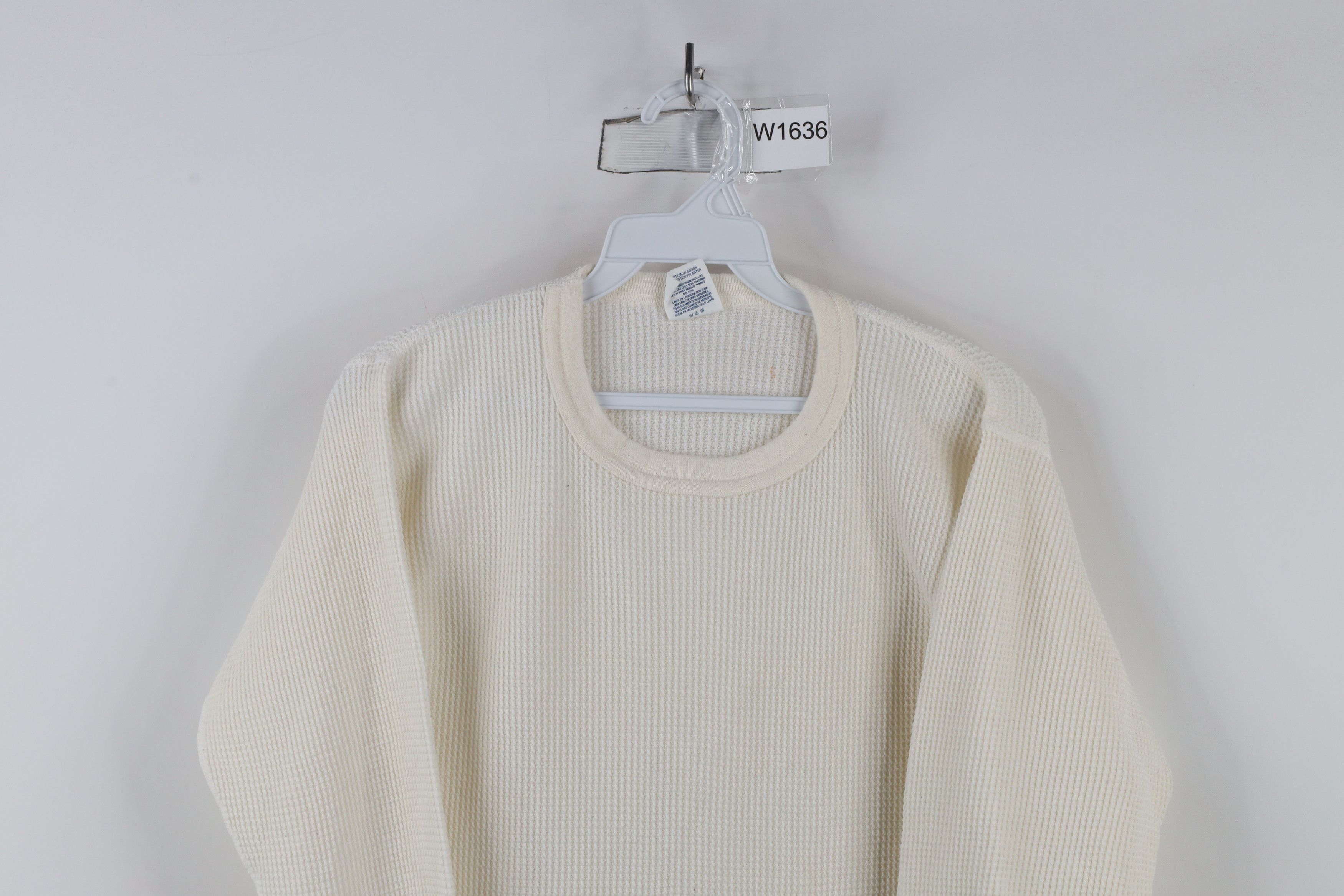 Vintage Vintage 90s Streetwear Waffle Knit Long Sleeve T-Shirt USA Size US L / EU 52-54 / 3 - 2 Thumbnail
