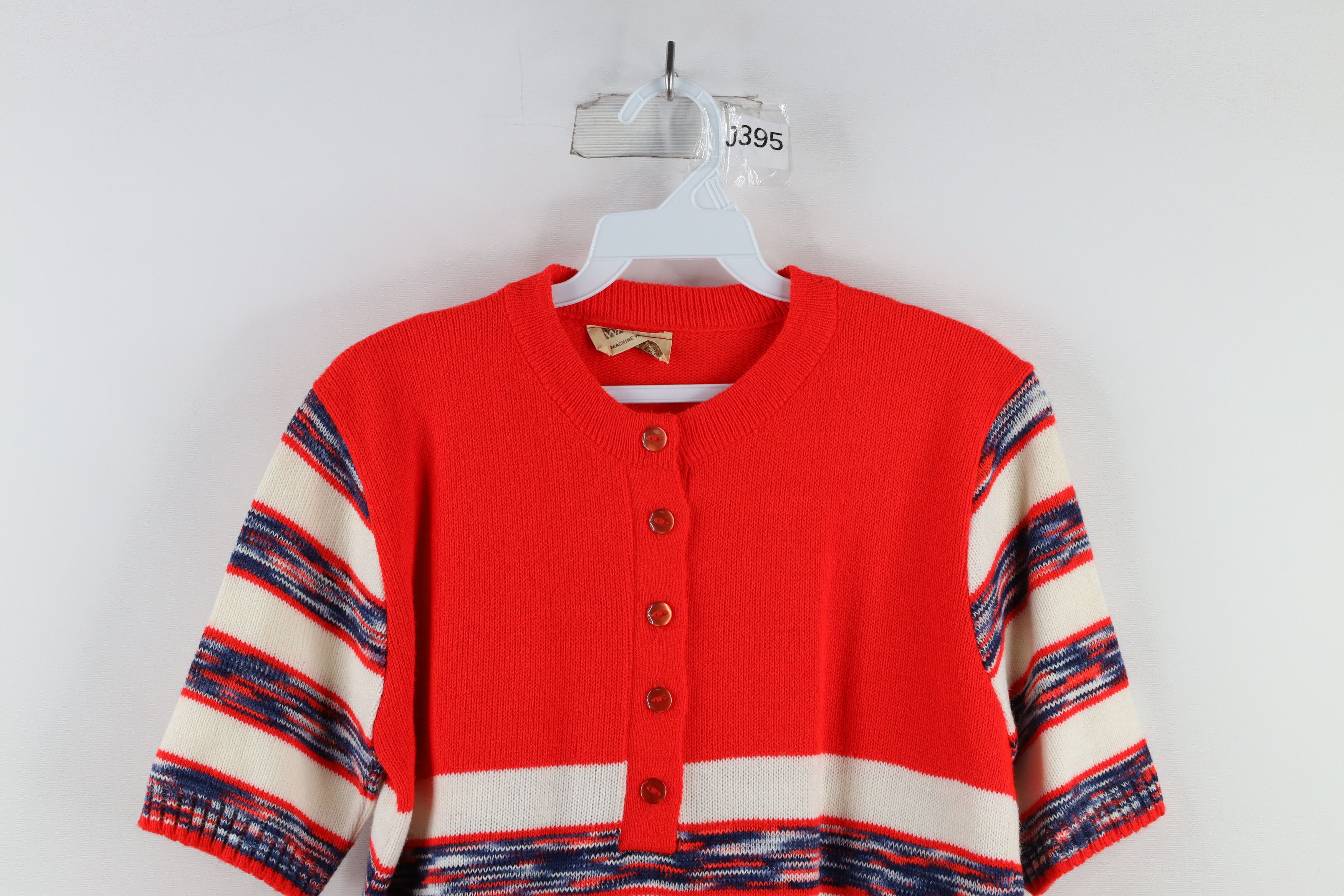 Vintage Vintage 60s 70s Streetwear Short Sleeve Henley Sweater USA Size M / US 6-8 / IT 42-44 - 2 Thumbnail