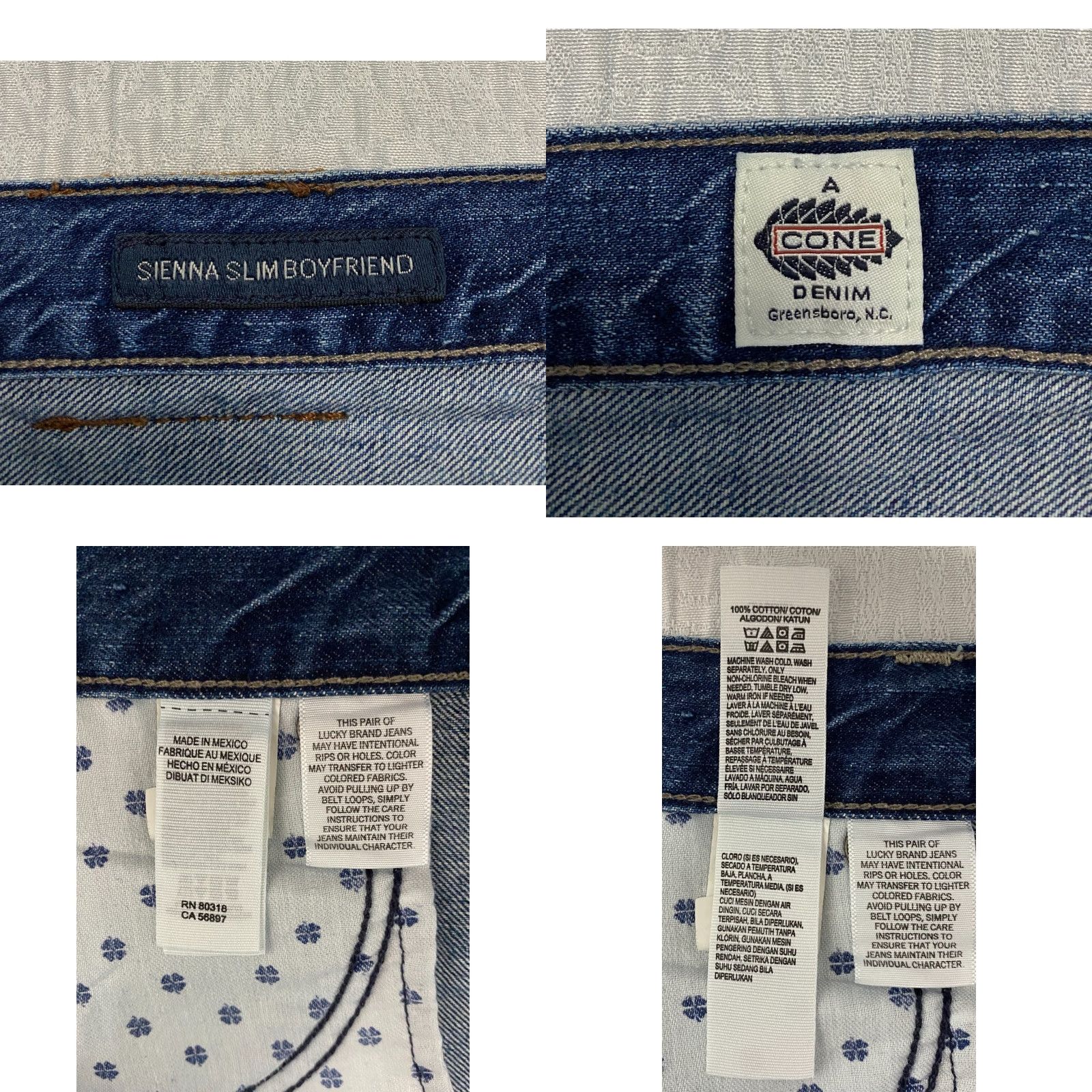Lucky Brand Lucky Brand Jeans Womens 12 Blue Sienna Slim Boyfriend Distressed Cone Denim Size 24" / US 00 / IT 34 - 9 Thumbnail
