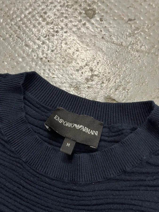 Emporio Armani 2000s Emporio Armani Navy Pleats Sweater Size US S / EU 44-46 / 1 - 5 Thumbnail