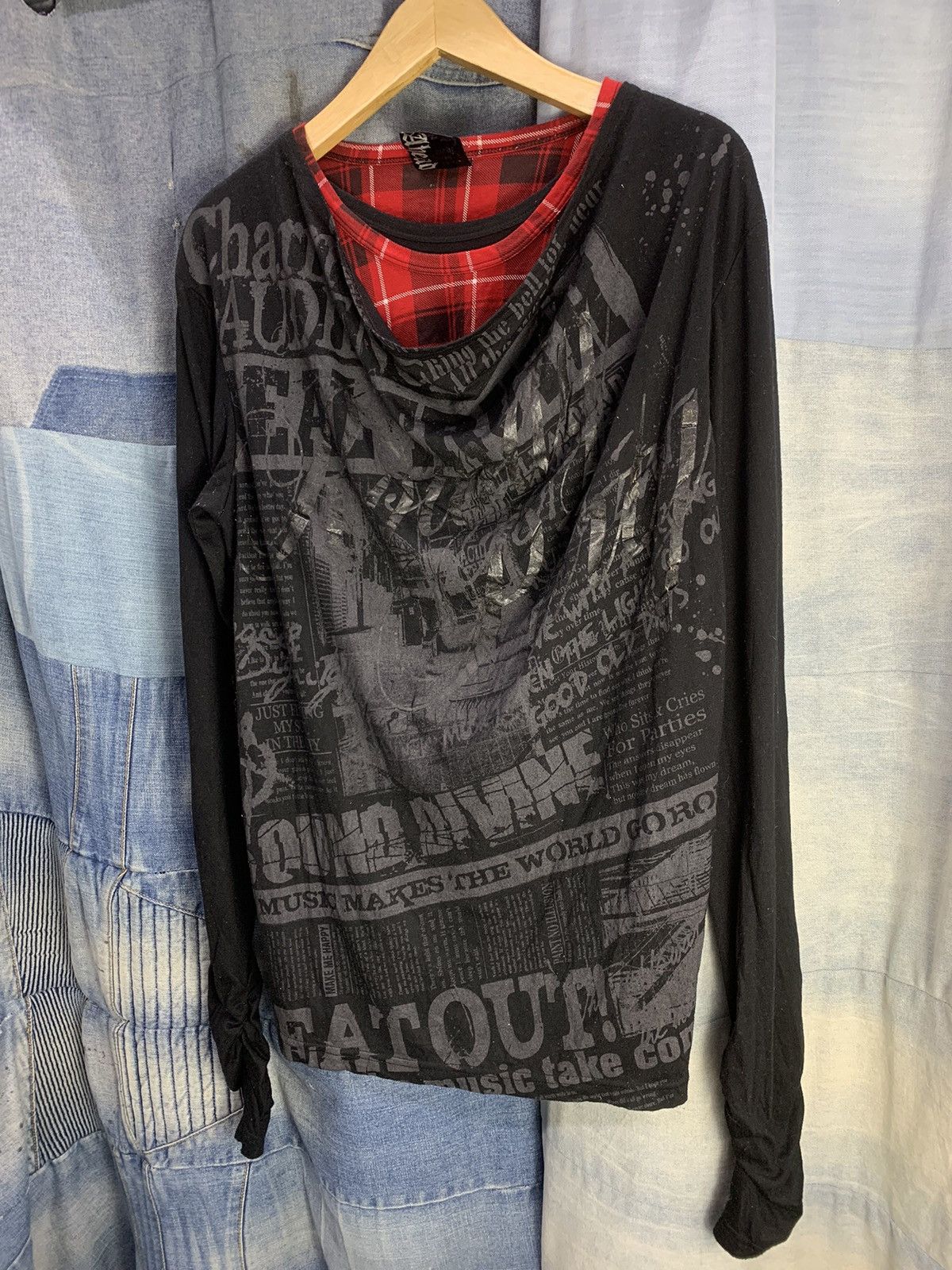 Hysteric Glamour × Japanese Brand × Le Grande Bleu (L.G.B.) CLAS AHEAD ANARCHY POEM DOUBLE LAYERS Size US M / EU 48-50 / 2 - 4 Thumbnail