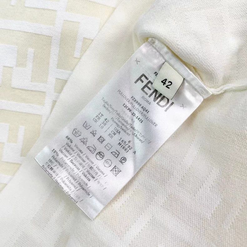 Fendi Fendi White full-printed old-fashioned short sleeves Size US XS / EU 42 / 0 - 4 Thumbnail