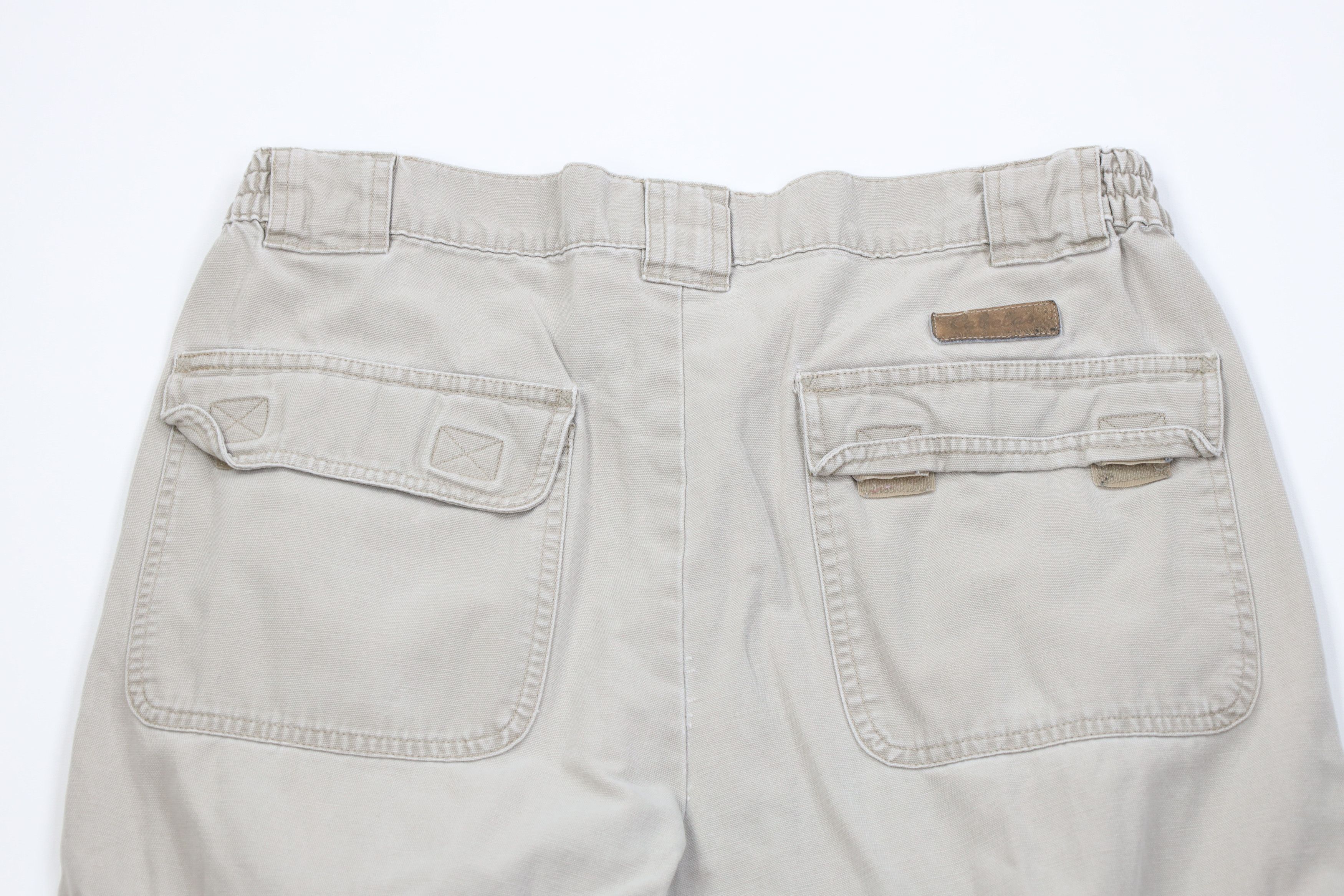 Cabelas Vintage 90s Cabelas Double Knee Wide Leg Cargo Pants Canvas Size US 33 - 13 Thumbnail