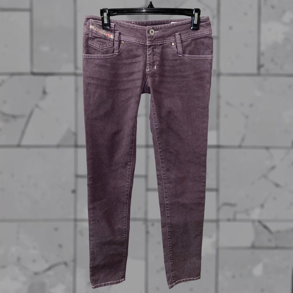 Diesel Diesel Industry Womens Pants Zip Fly Purple Maroon 27 X 34.5 NWT - Casual, Cotton Blend, Flat Front, Regular, Womens Size 27" / US 4 / IT 40 - 1 Thumbnail