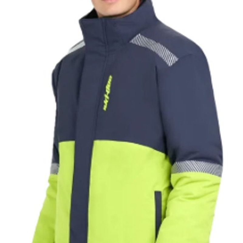 Ski-Doo Ski-Doo Navy Neon Green Vasa Polar Fleece Ski Jacket Coat Size US L / EU 52-54 / 3 - 2 Thumbnail