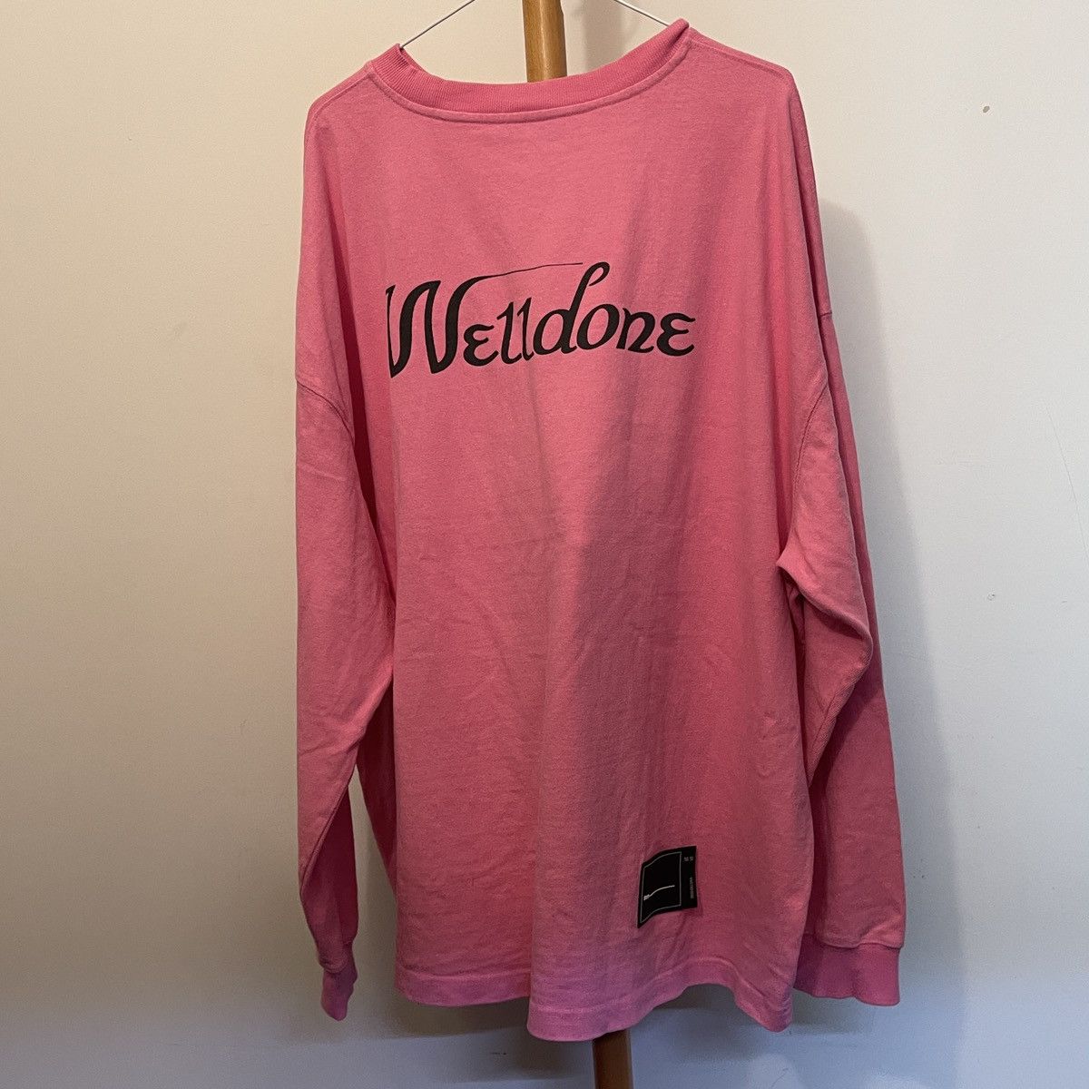 WE11DONE We11done welldone pink logo print long sleeve shirt one size Size ONE SIZE - 2 Preview