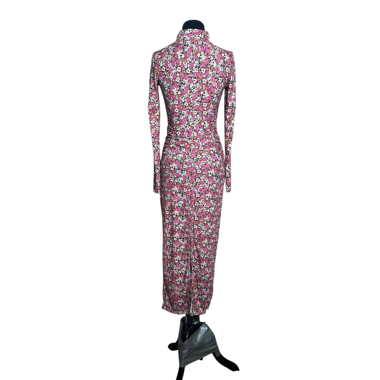 Zara Zara pink floral long sleeves maxi pencil dress size Small Size S / US 4 / IT 40 - 17 Thumbnail