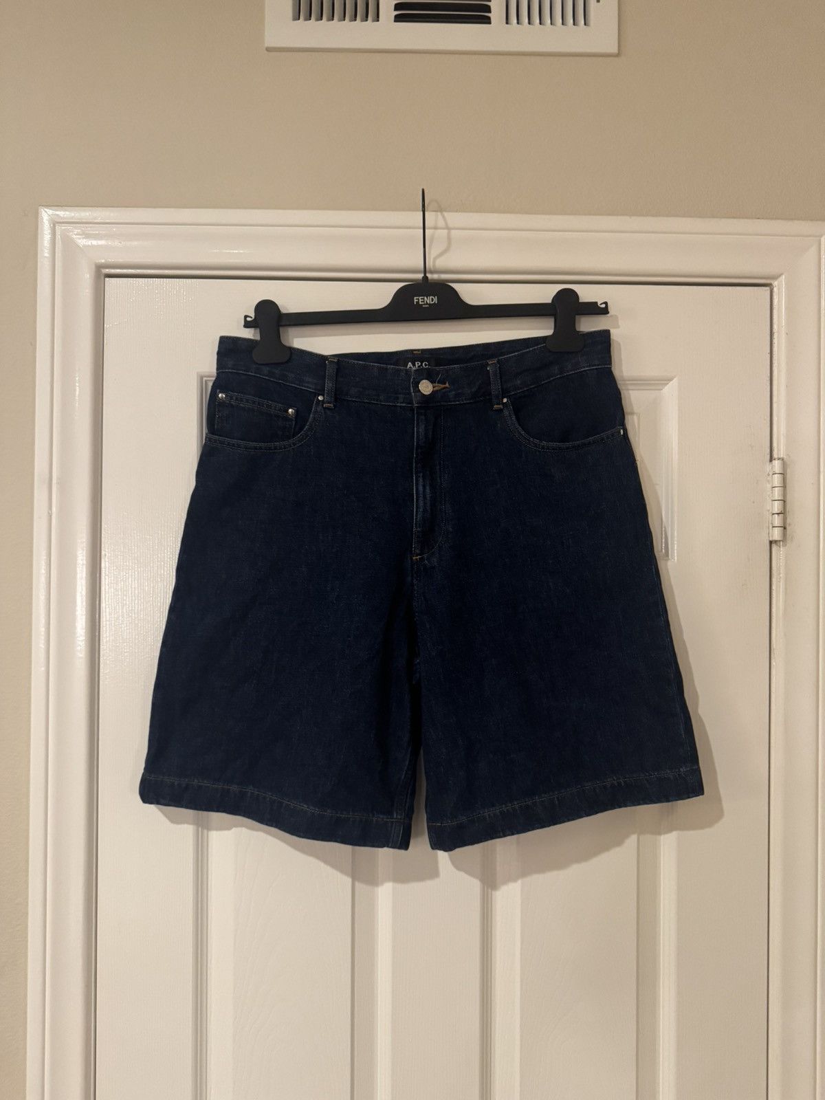 A.P.C. Blue wash denim shorts Size US 34 / EU 50 - 4 Thumbnail