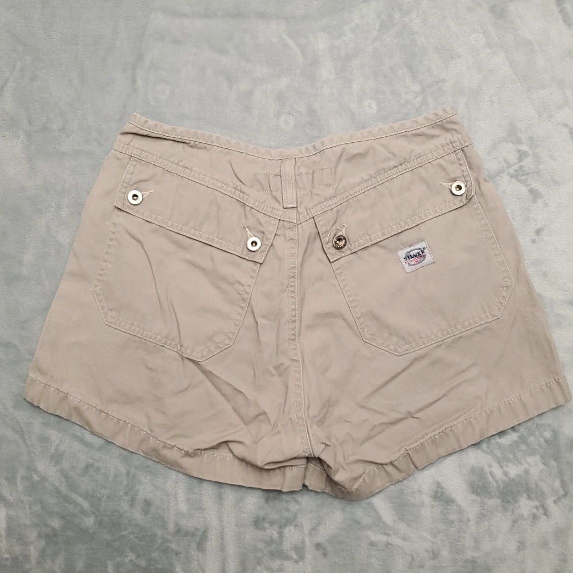 Silver Jeans Co. Silver Jeans Shorts Womens 29 Cargo Pocket 100% Cotton Canvas Beige Exterior Casual Outdoor Jeans Shorts Womens 29 Mens? Size 29" - 5 Thumbnail