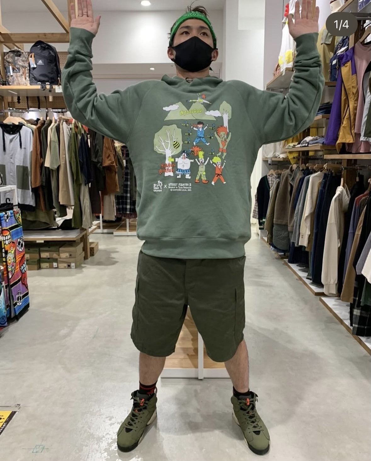 go slow caravan AW20 Go Slow Caravan X Street Fighter Grey Hoodie Size US M / EU 48-50 / 2 - 3 Thumbnail