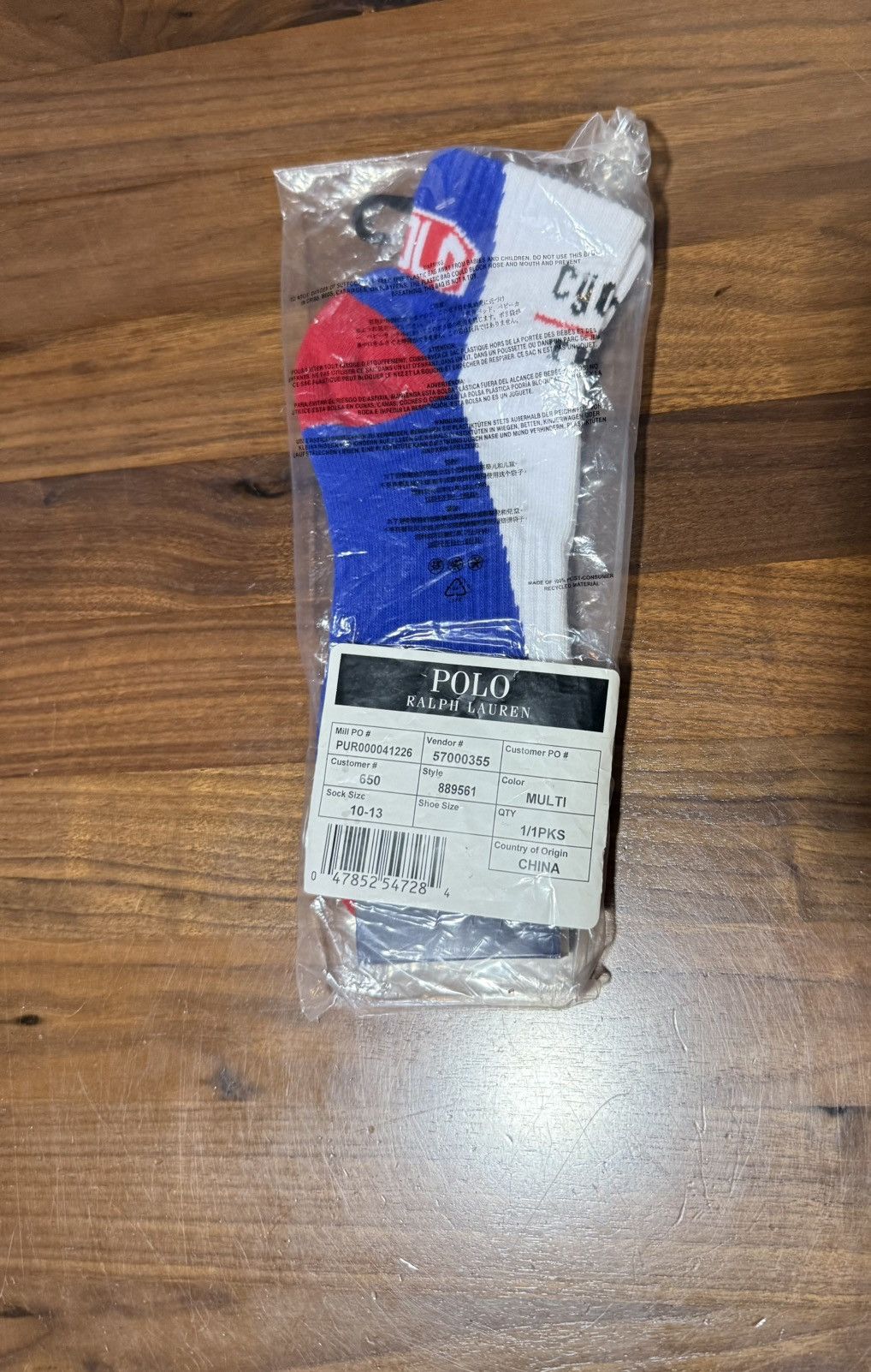 Polo Ralph Lauren Polo Ralph Lauren Polo Sport Mismatched Quarter Socks Ankle Size ONE SIZE - 4 Thumbnail