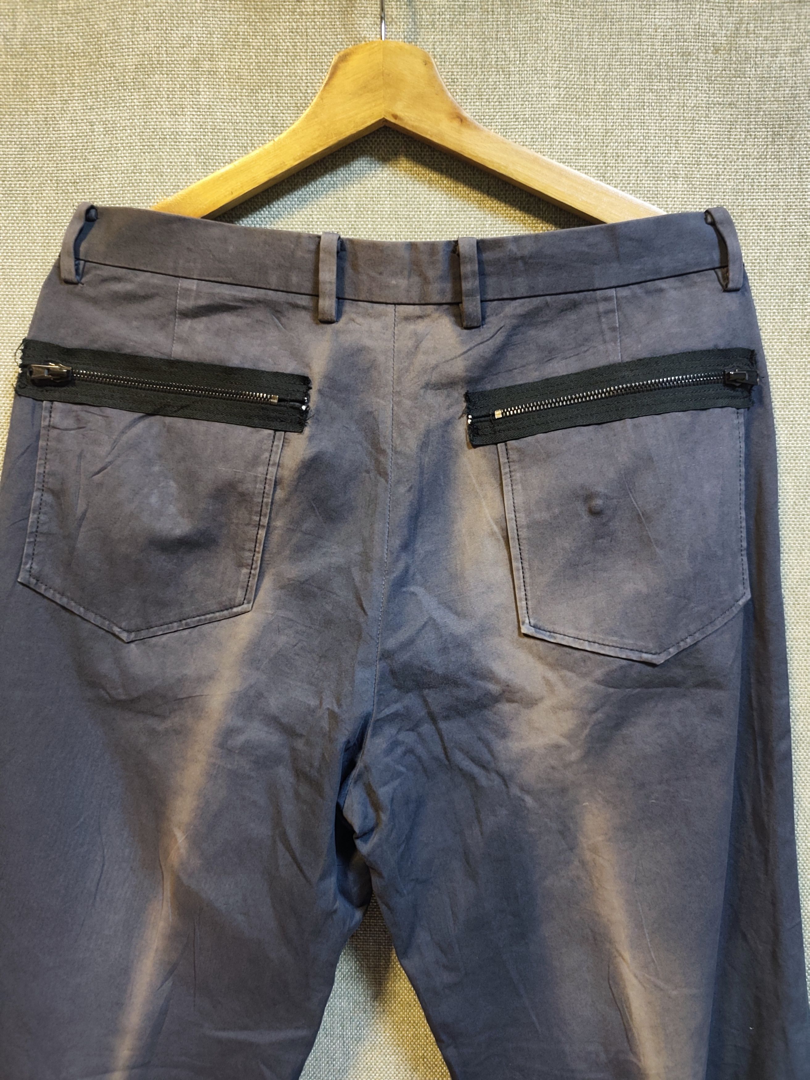 Number (N)ine SS02 Number (N)ine "Modern Age" Zip Riri Faded Pants Size US 34 / EU 50 - 4 Thumbnail