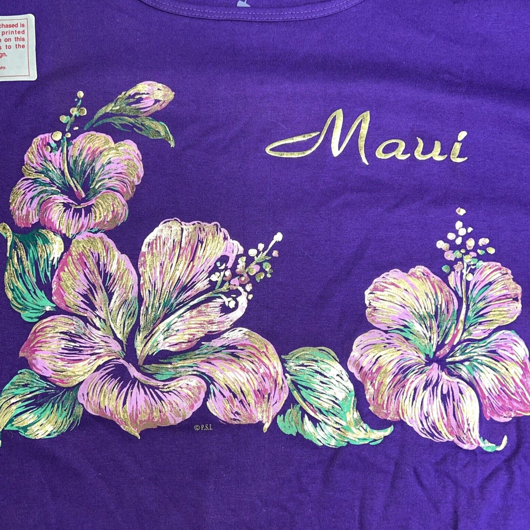 Vintage VINTAGE PSI Stitch Purple Flower Single Stitch T-Shirt Womens XL Size XL / US 12-14 / IT 48-50 - 7 Thumbnail