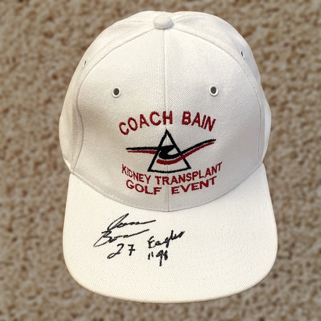 Essentials VINTAGE Kidney Charity Golf Hat Cap Strapback Adult Adjustable White Bain Mens Hat Size ONE SIZE - 1 Thumbnail