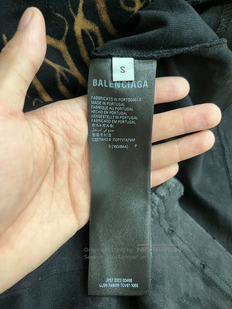 Balenciaga Balenciaga Abstract Logo Letter Pattern Printed Short Slee Size S / US 4 / IT 40 - 4 Thumbnail