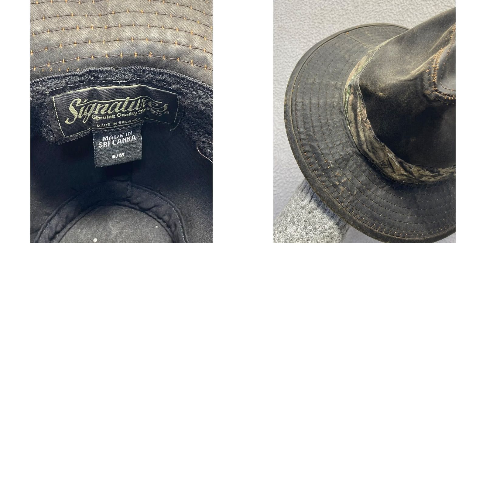 Vintage Mossy Oak Mens Camouflage Wide Brim Outdoor Hat Fedora Small/Medium Black Outdoors Signatures Mens Size ONE SIZE - 8 Thumbnail