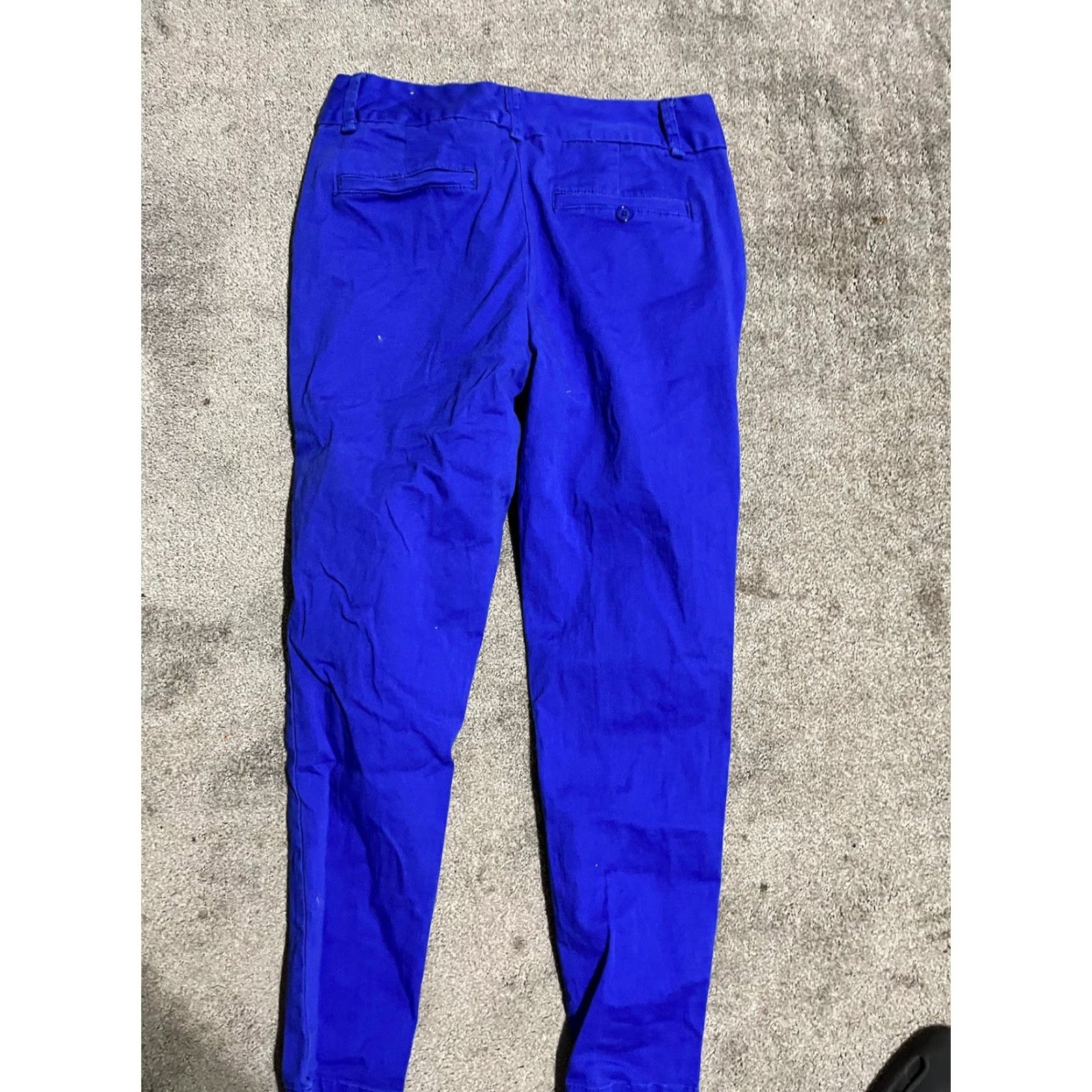 Vintage Hybrid & Company Pants Women 7 Blue Cotton Tapered Leg Chino Front Flat Pockets Size 28" / US 6 / IT 42 - 3 Thumbnail