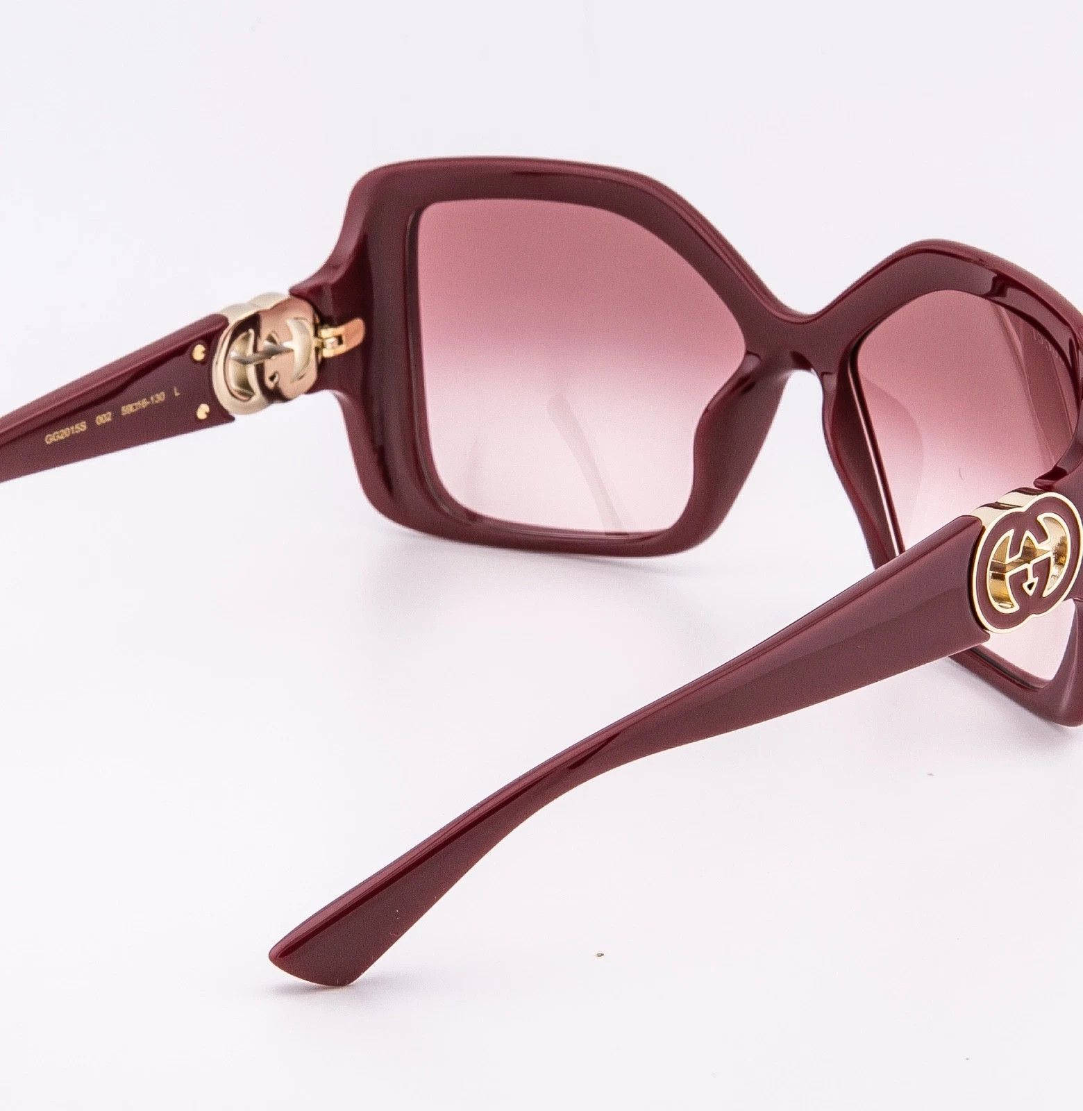 Gucci GUCCI GG2015S Burgundy Red 2015 GG Logo Geometric 002 Size ONE SIZE - 3 Thumbnail