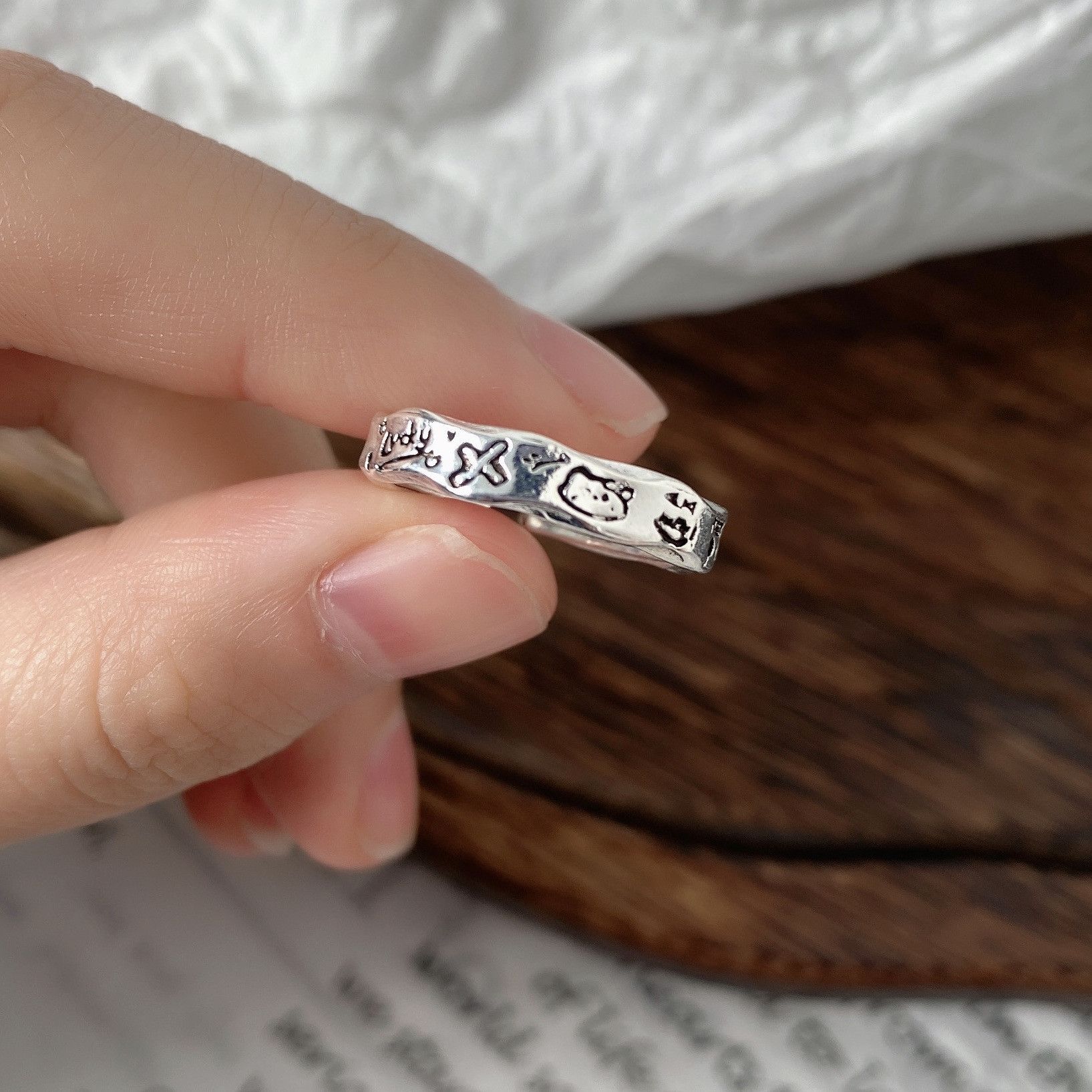 Jewelry Modern Jewelry Rings Open Size Chrome Ring (Size 7-13) Size ONE SIZE - 6 Thumbnail