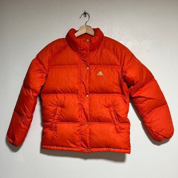 Adidas Adidas Orange Puffer Jacket Men’s Medium Retro Winter Size US M / EU 48-50 / 2 - 1 Thumbnail