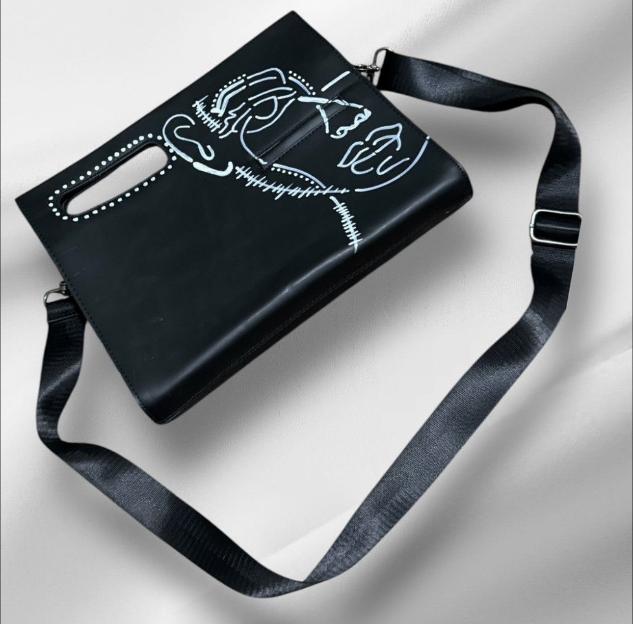 Other Up cycled unisex black handbag clutch cross body Size ONE SIZE - 6 Thumbnail