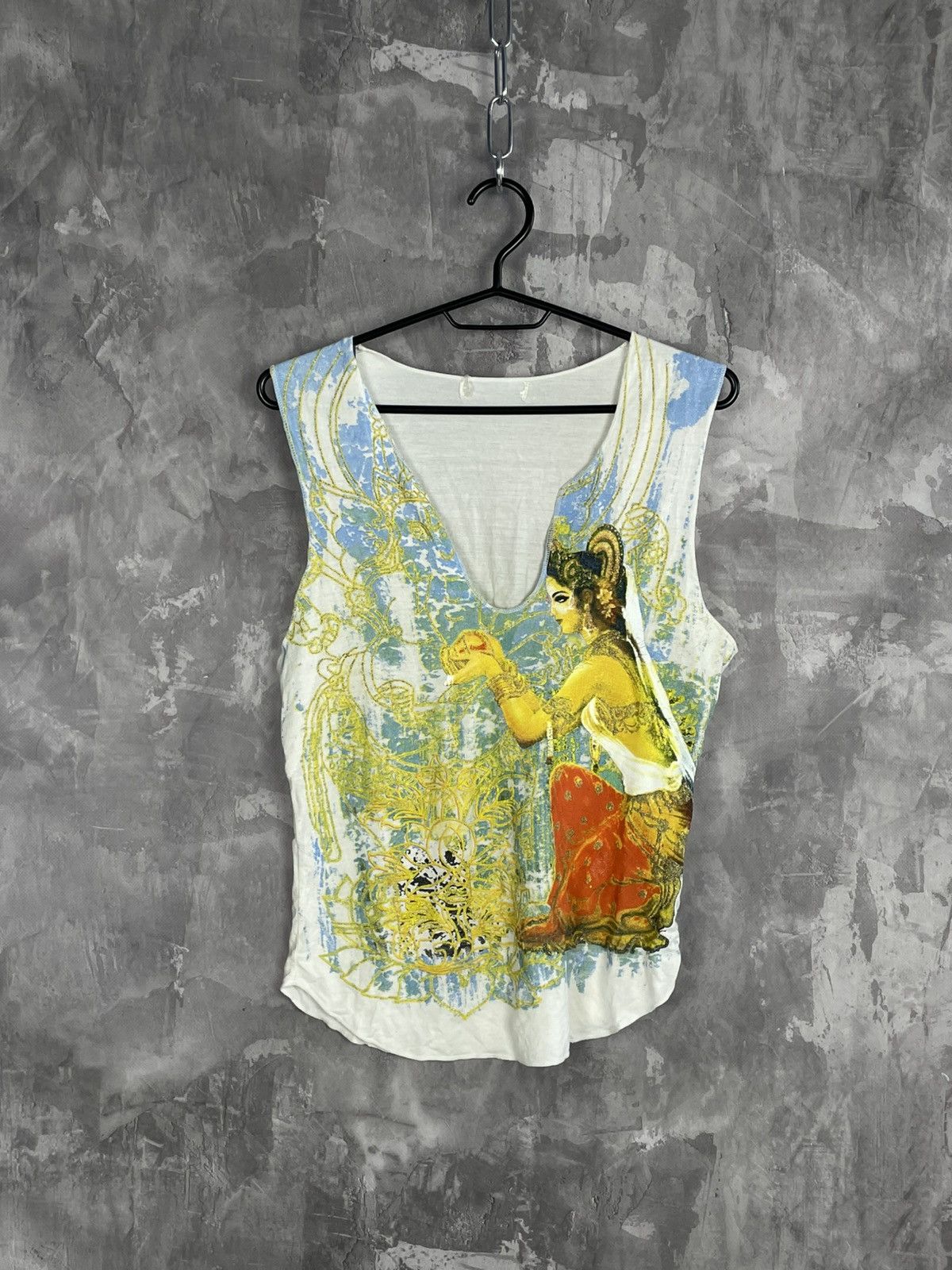 Hysteric Glamour × Vintage Y2K Indie Style Overprint Unique 00s Tank Top Size M / US 6-8 / IT 42-44 - 1 Thumbnail
