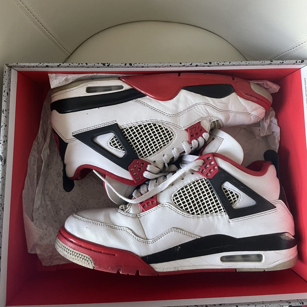 Jordan Brand Jordan 4 Fire Red Size US 11.5 / EU 44-45 - 7 Thumbnail