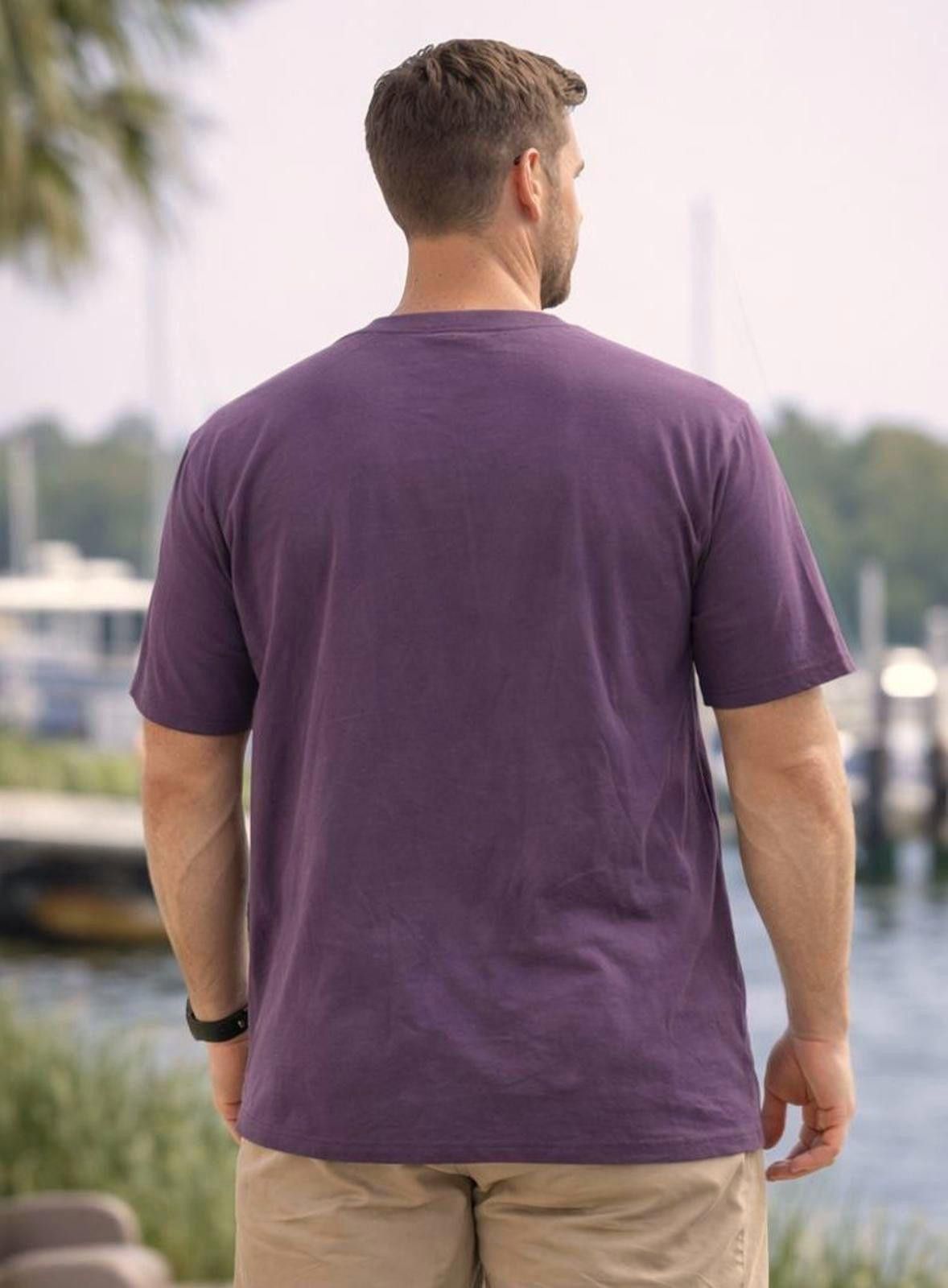 St. Johns Bay St. John's Bay Maroon Crew Neck T-Shirt Casual Comfort 2XL Size US XXL / EU 58 / 5 - 2 Thumbnail
