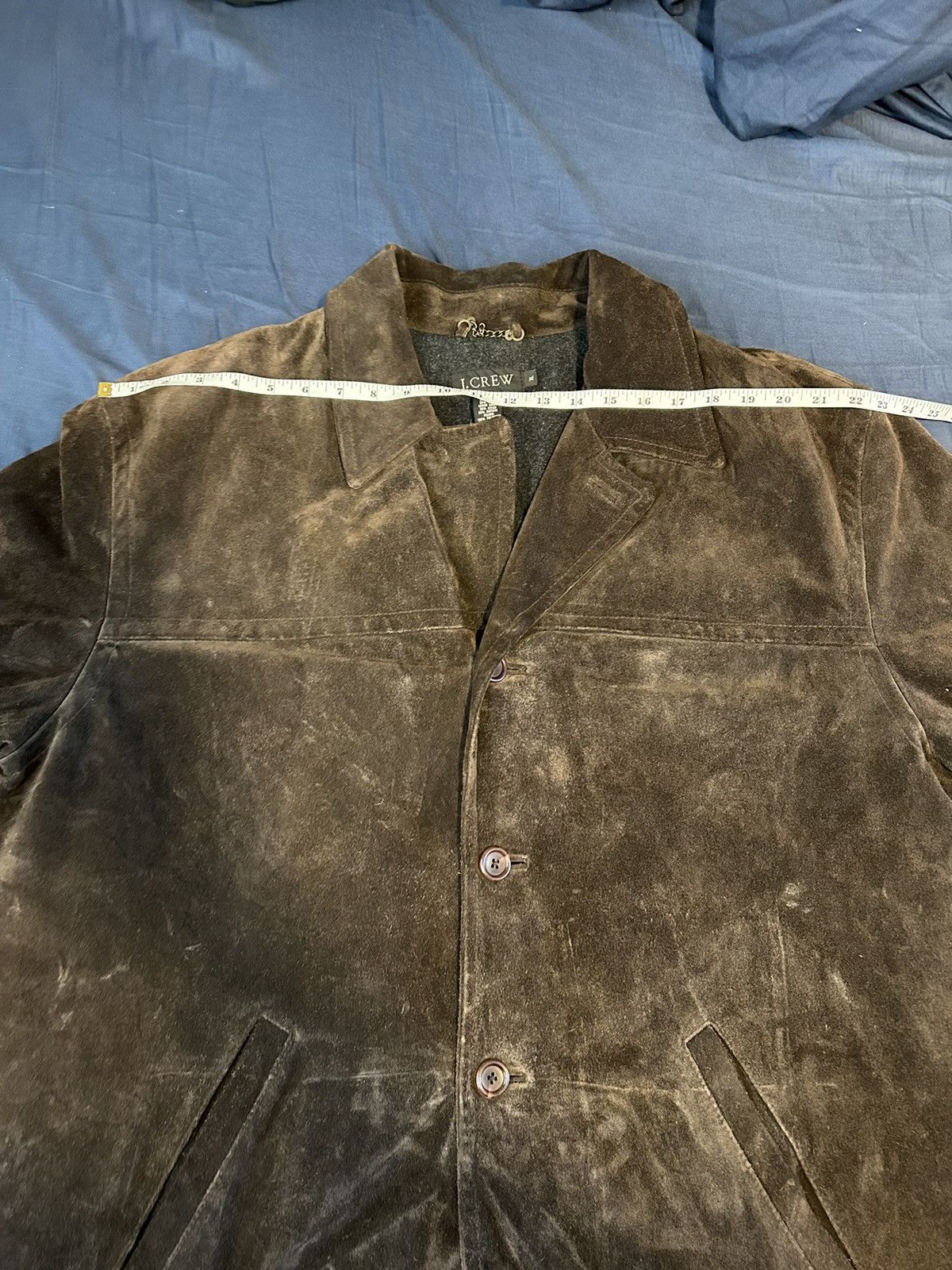 J.Crew J. Crew Vintage Suede Leather Coat Brown Size US XL / EU 56 / 4 - 4 Thumbnail