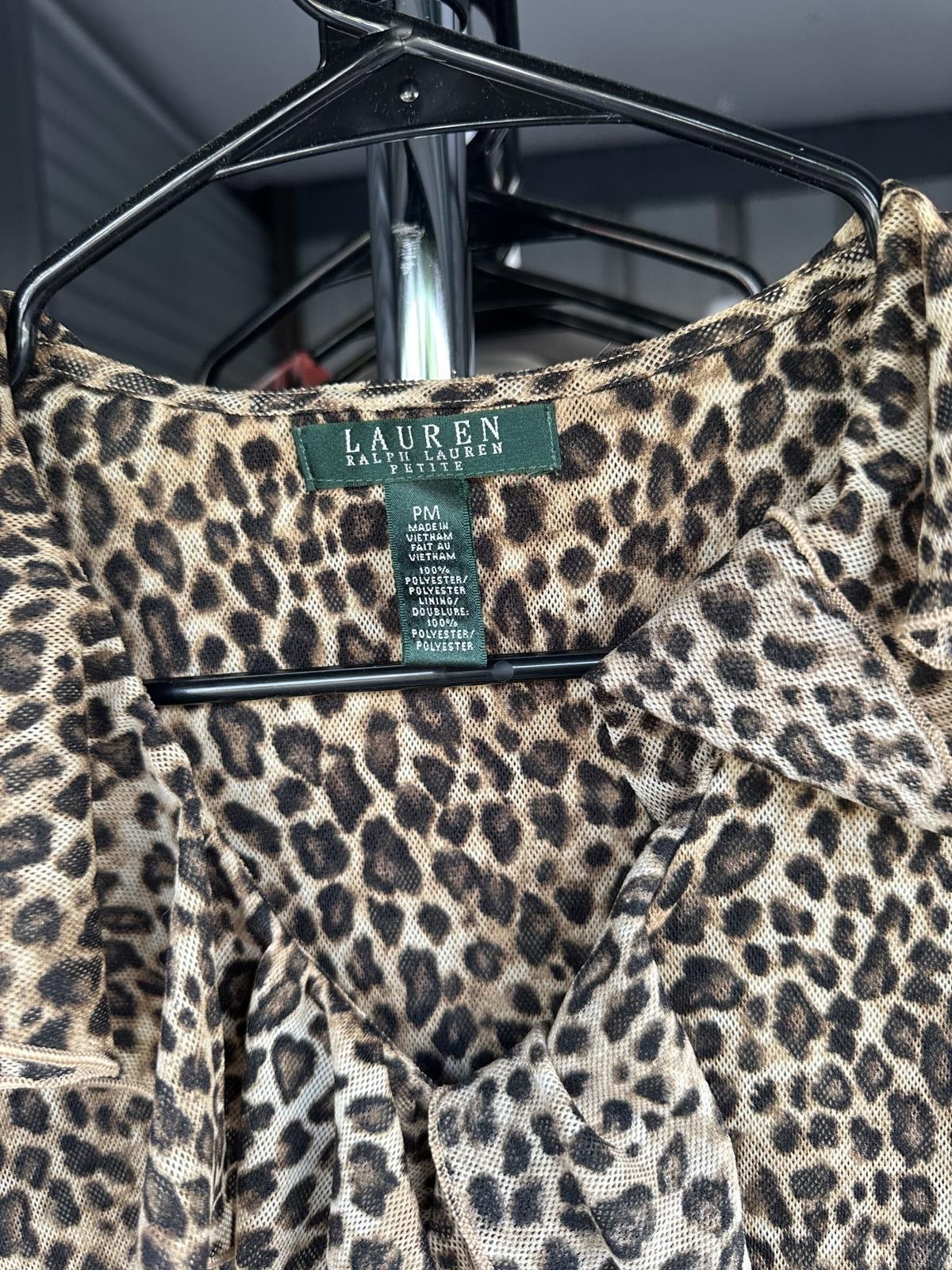 Lauren Ralph Lauren Lauren Ralph Lauren Leopard Print Ruffle Top Size M / US 6-8 / IT 42-44 - 3 Thumbnail