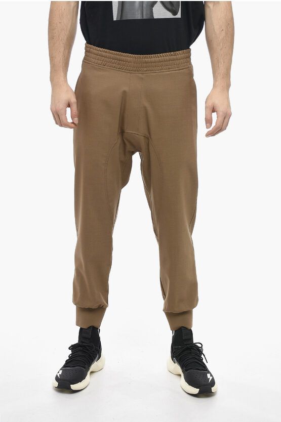 image of Neil Barrett Slouch Fit Charlie Pants With Cuffs in Brown, Men's (Size 30)