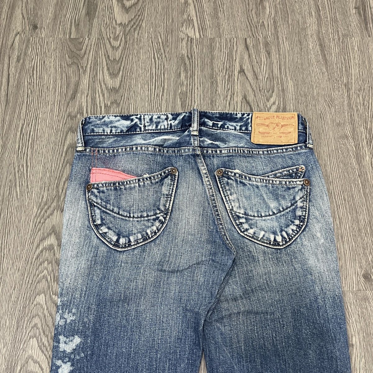 If Six Was Nine Antgauge Platinum - Acid Wash Distressed Denim Lgb Style Size US 28 / EU 44 - 12 Thumbnail
