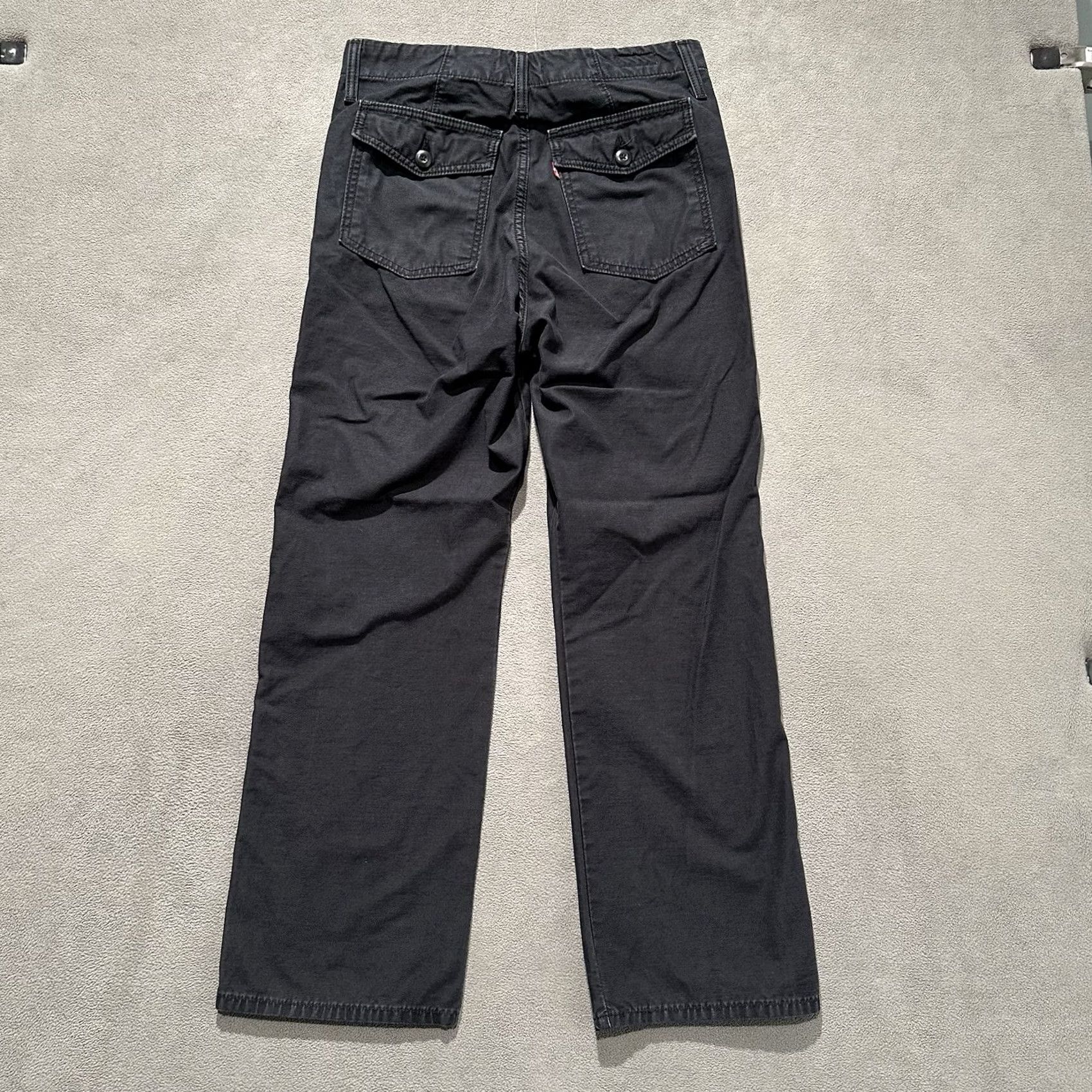 Levi's Levi's Premium Ribcage Straight Pants Womens 29 Black Utility Pocket Size 29" - 2 Thumbnail