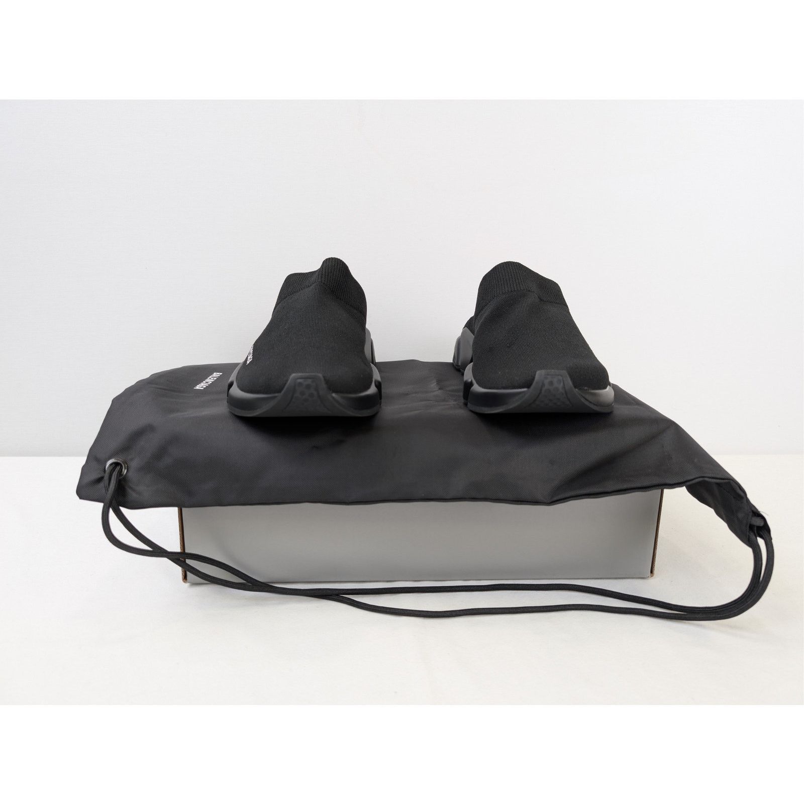 Balenciaga o1rshd1 New Recycled Knit/Sole Speed Mule Slipper in Black Size US 11 / EU 44 - 18 Thumbnail