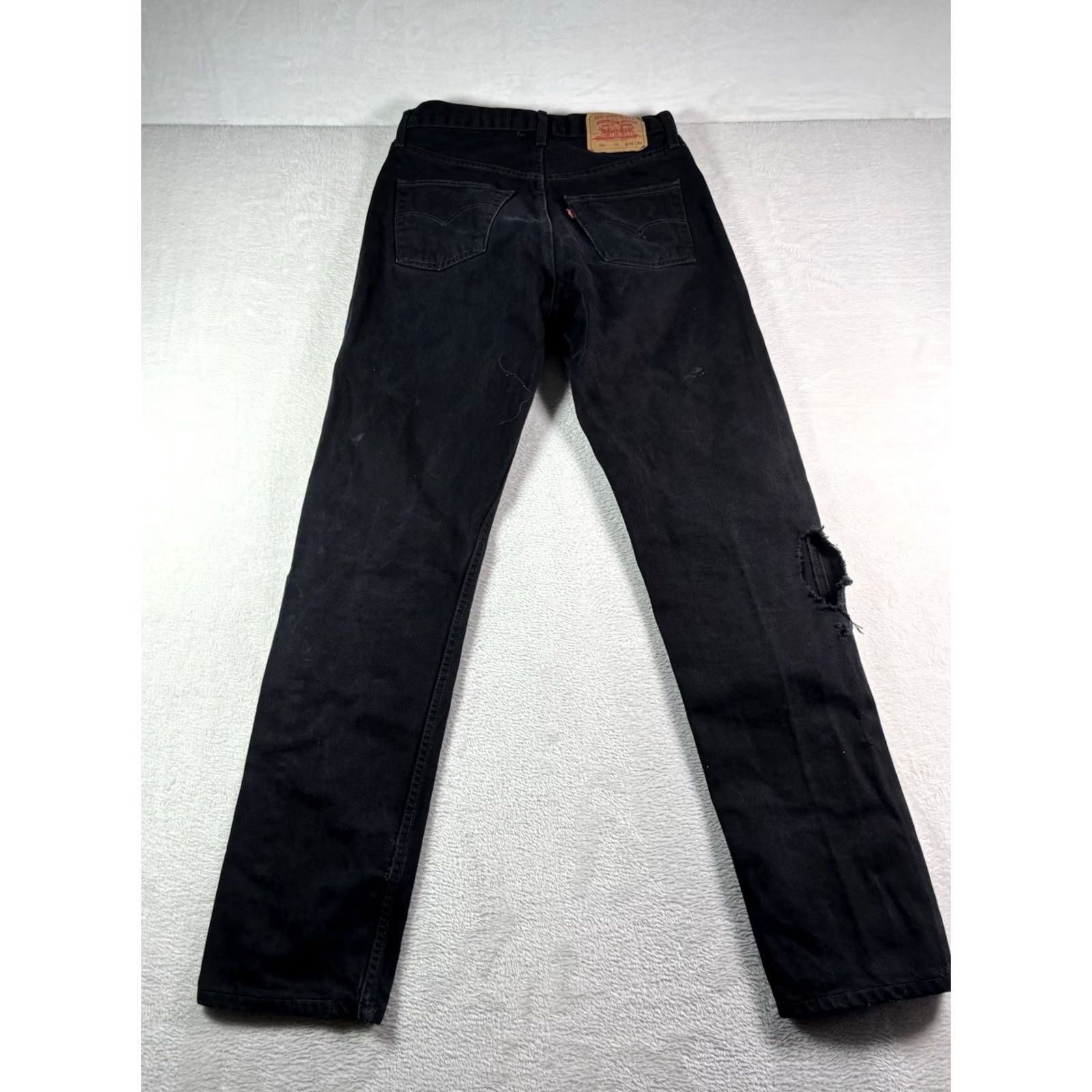 Levi's VINTAGE Levi's 521 Jeans Men Black Straight Size 32x34 Distressed 5-Pocket Denim logo 90s USA Size US 32 / EU 48 - 2 Thumbnail