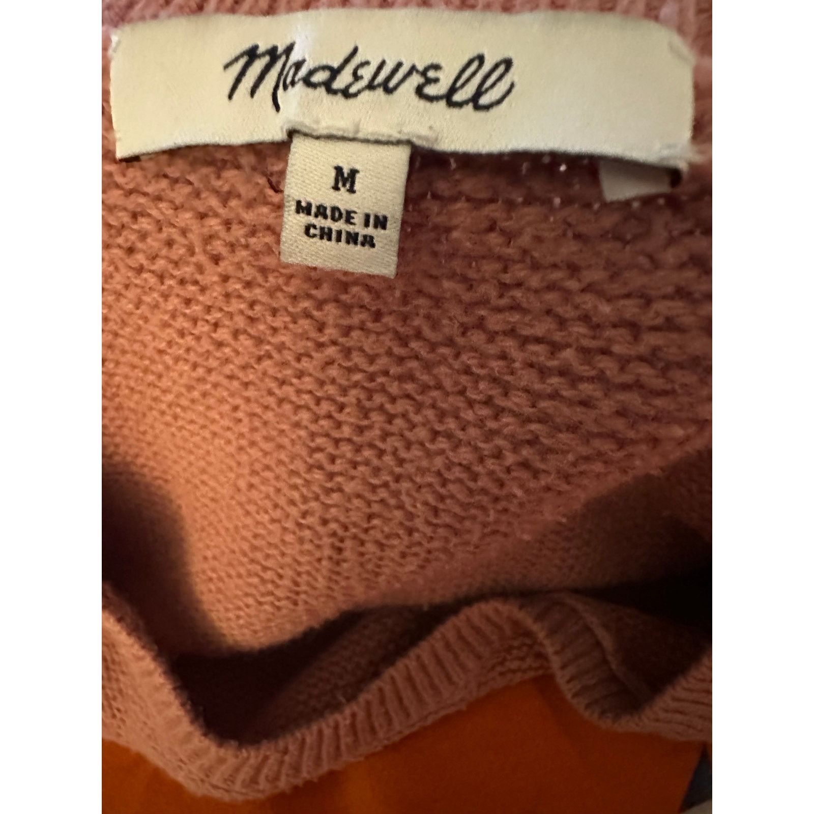 Madewell Madewell Riverside Texture Blush Pink Sweater, Size M Size M / US 6-8 / IT 42-44 - 6 Thumbnail