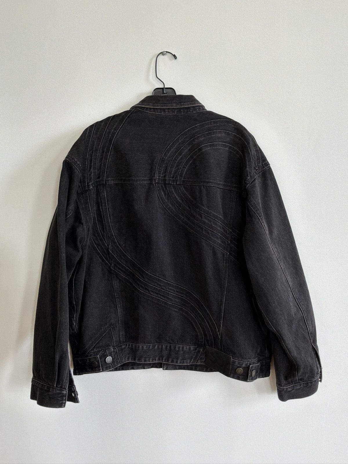 Supreme Supreme Black Denim Swirl Stitch Jacket size L Size US L / EU 52-54 / 3 - 2 Thumbnail