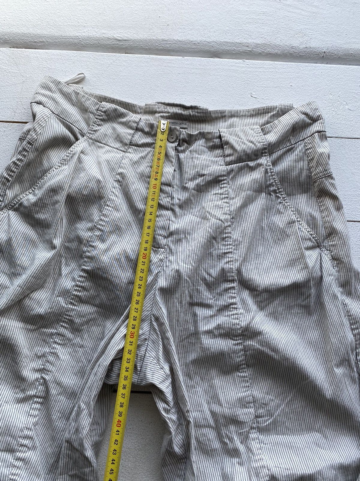 Annette Gortz × Rundholz Gothic Annette Gortz Baggy Relaxed Womens Striped Pants Rare Size 33" - 11 Thumbnail