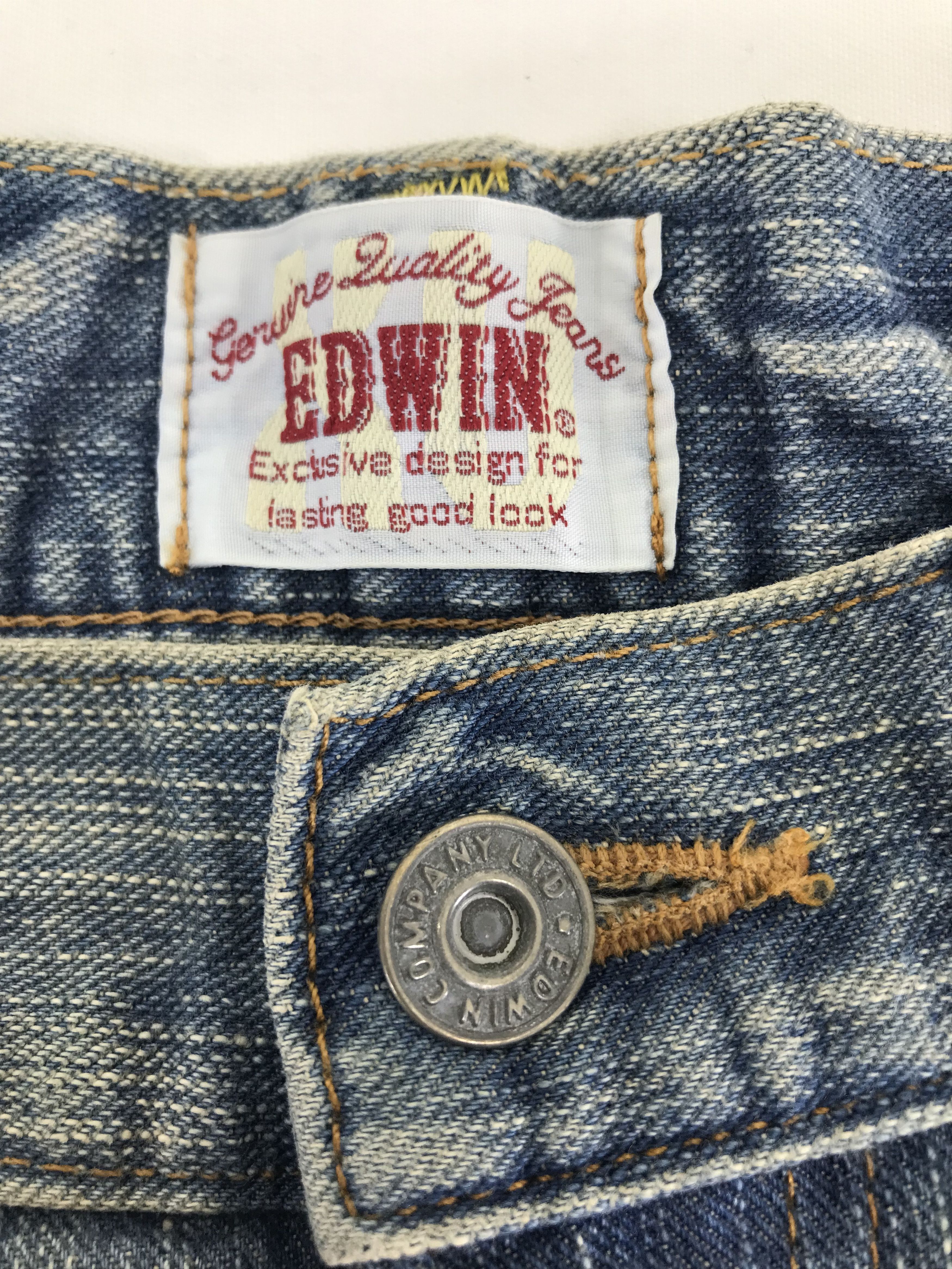 Edwin Vintage Edwin 403 XV Patched Jeans Distressed Denim Size US 30 / EU 46 - 10 Thumbnail