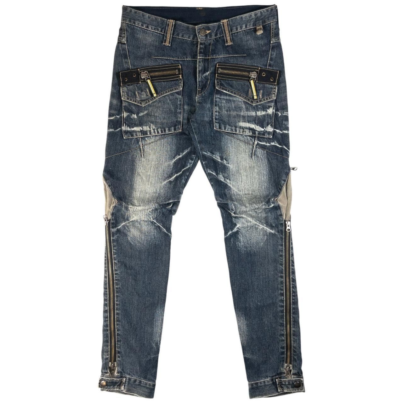 PPFM Vintage PPFM Multi Zip Denim Jeans Size W31 Size US 31 - 2 Thumbnail