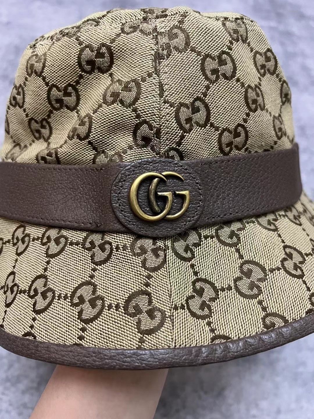 Gucci Gucci brown double G full print old flower fisherman hat Size ONE SIZE - 2 Thumbnail