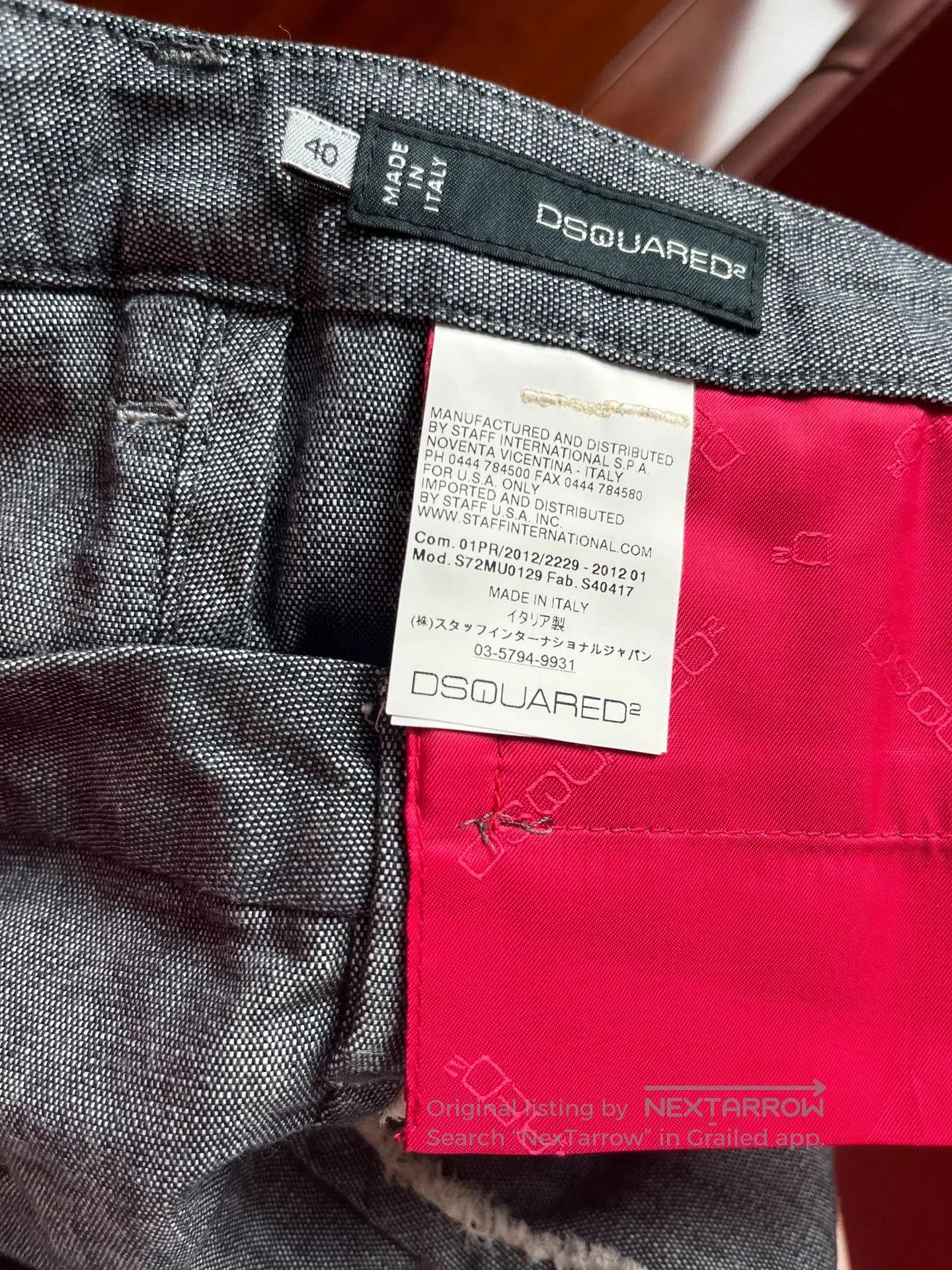 Japanese Brand Dsquared2 Tailored Shorts. Size 35" - 4 Thumbnail